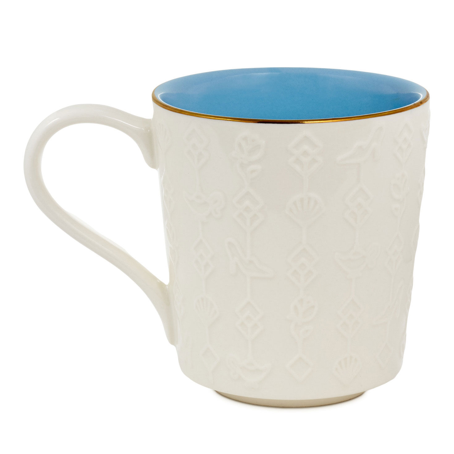 Cream Mug With Disney Princess Embossed Icons  image number 2