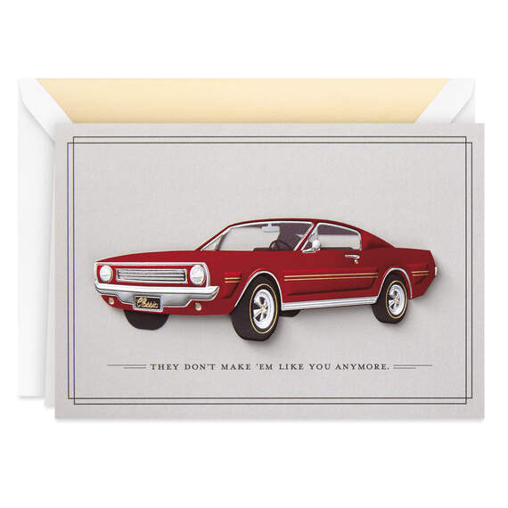 Vintage Car You're a True Classic Birthday Card, , large image number 1
