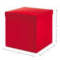 7.1" Square Red Gift Box With Shredded Paper Filler, , large image number 3