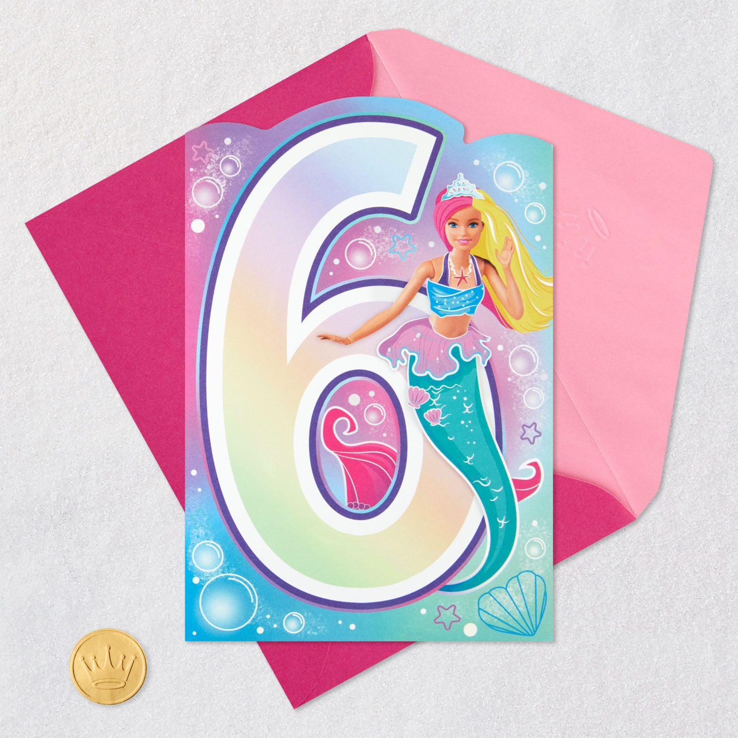 Barbie™ Sweet Mermaid Musical 6th Birthday Card for only USD 6.59 | Hallmark