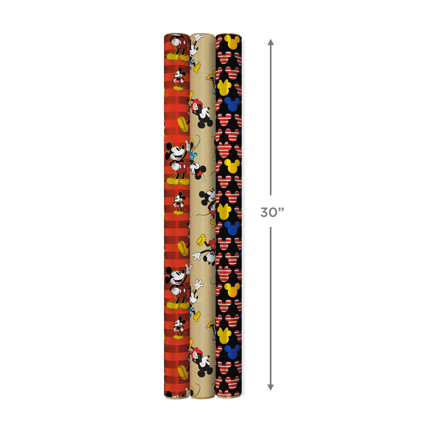 Disney Mickey Mouse Wrapping Paper Roll Assortment measurement image number 7
