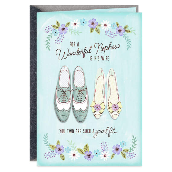 A Good Fit Wedding Card for Nephew and His Wife