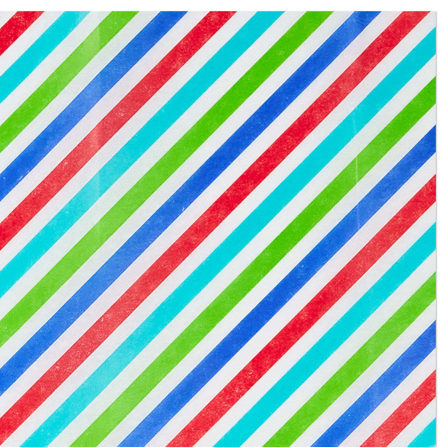 Red, Blue, Aqua, Green Stripe Tissue Paper Pack closeup view image number 5