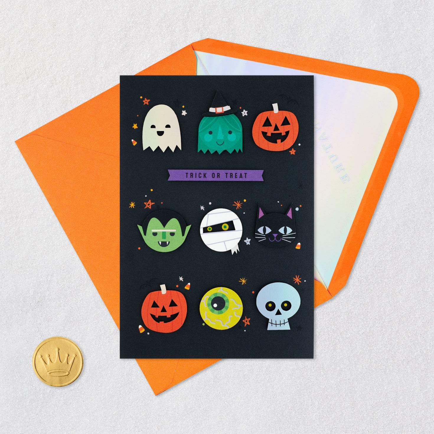 Trick or Treat Halloween Icons Halloween Card, , large image number 5