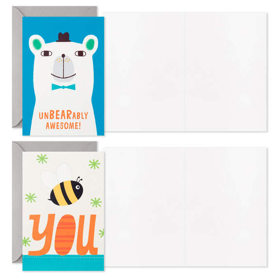 Assorted Blank Kids Encouragement Cards With Stickers in Pouch, Pack of 12, , large image number 4