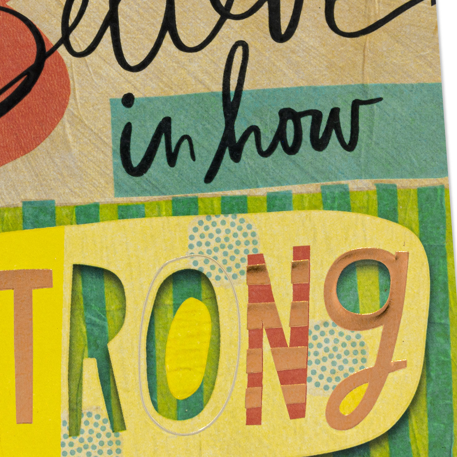 Colorful Collage Encouragement Card Card Front Detail image number 4