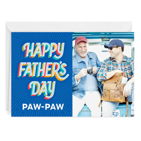 Personalized Colorful Shadow Type Father’s Day Photo Card