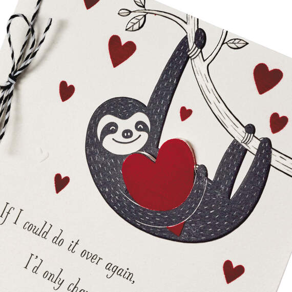 Cute Sloth Love You Longer Valentine's Day Card, , large image number 4