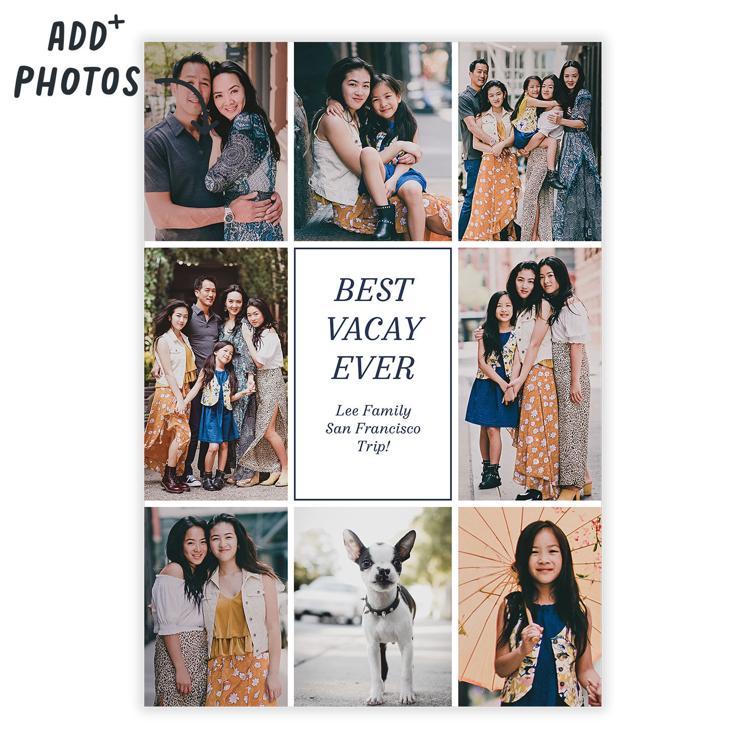 Personalized Photo Collage Border Photo Card  image number 2