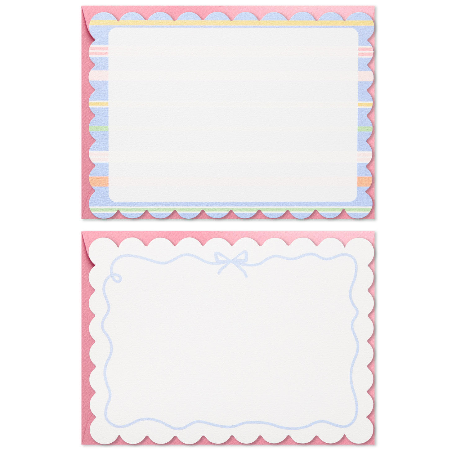 Scallops and Stripes Flat Note Cards in Caddy card fronts image number 2