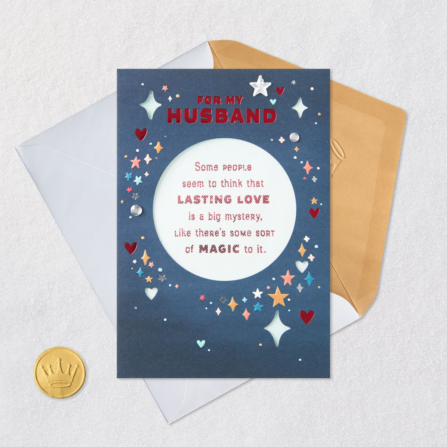 Stars and Hearts Husband Valentine's Day Card  image number 9