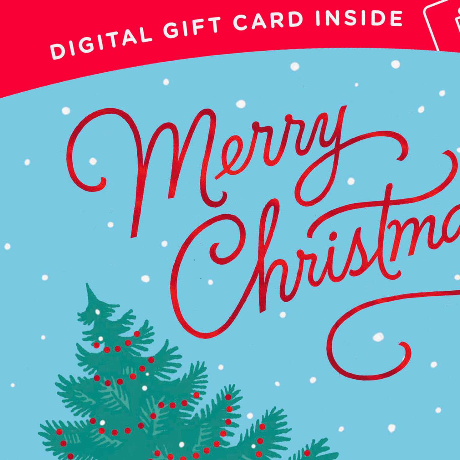 Vintage Red Truck Gift Card Greeting Christmas Card Card Front Detail image number 5