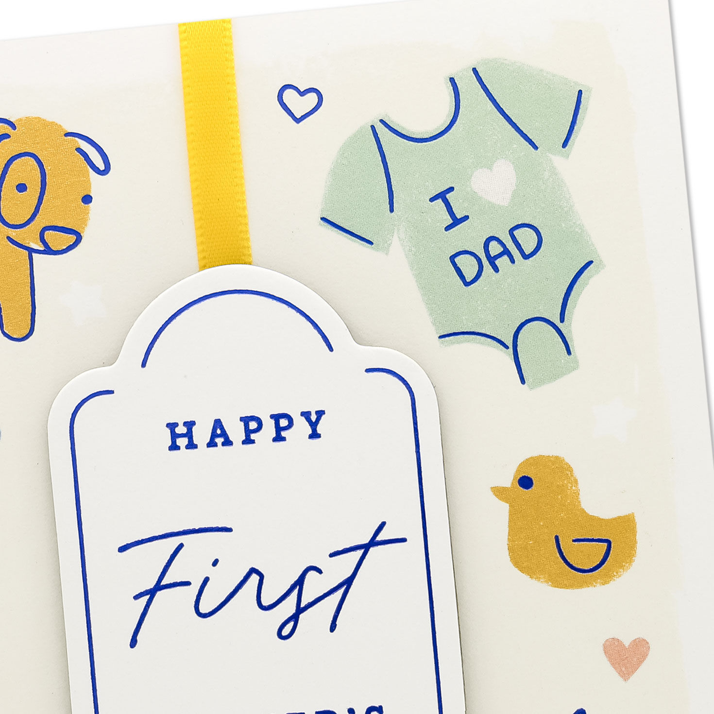 Pastel Baby Icons Dad's First Father's Day Card Card Front Detail image number 4