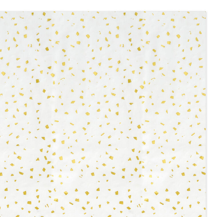 Gold Foil Flecks on White Tissue Paper, 4 sheets, , large image number 3
