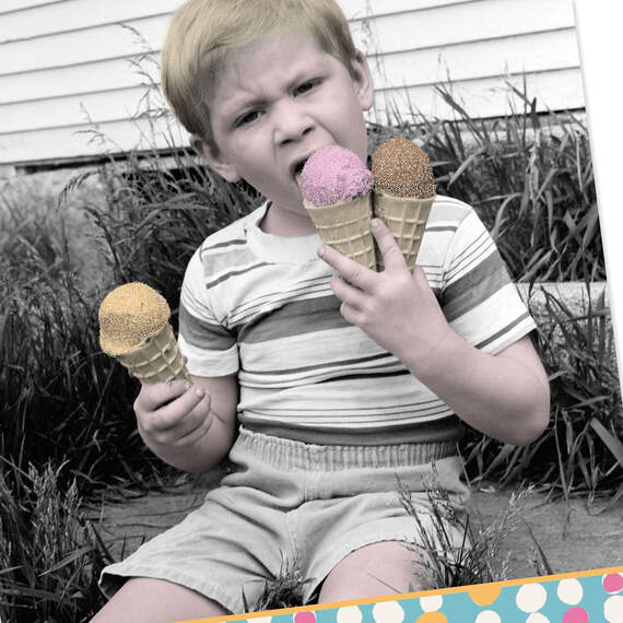 Ice Cream Indulge-athon Funny Birthday Card, , large image number 4