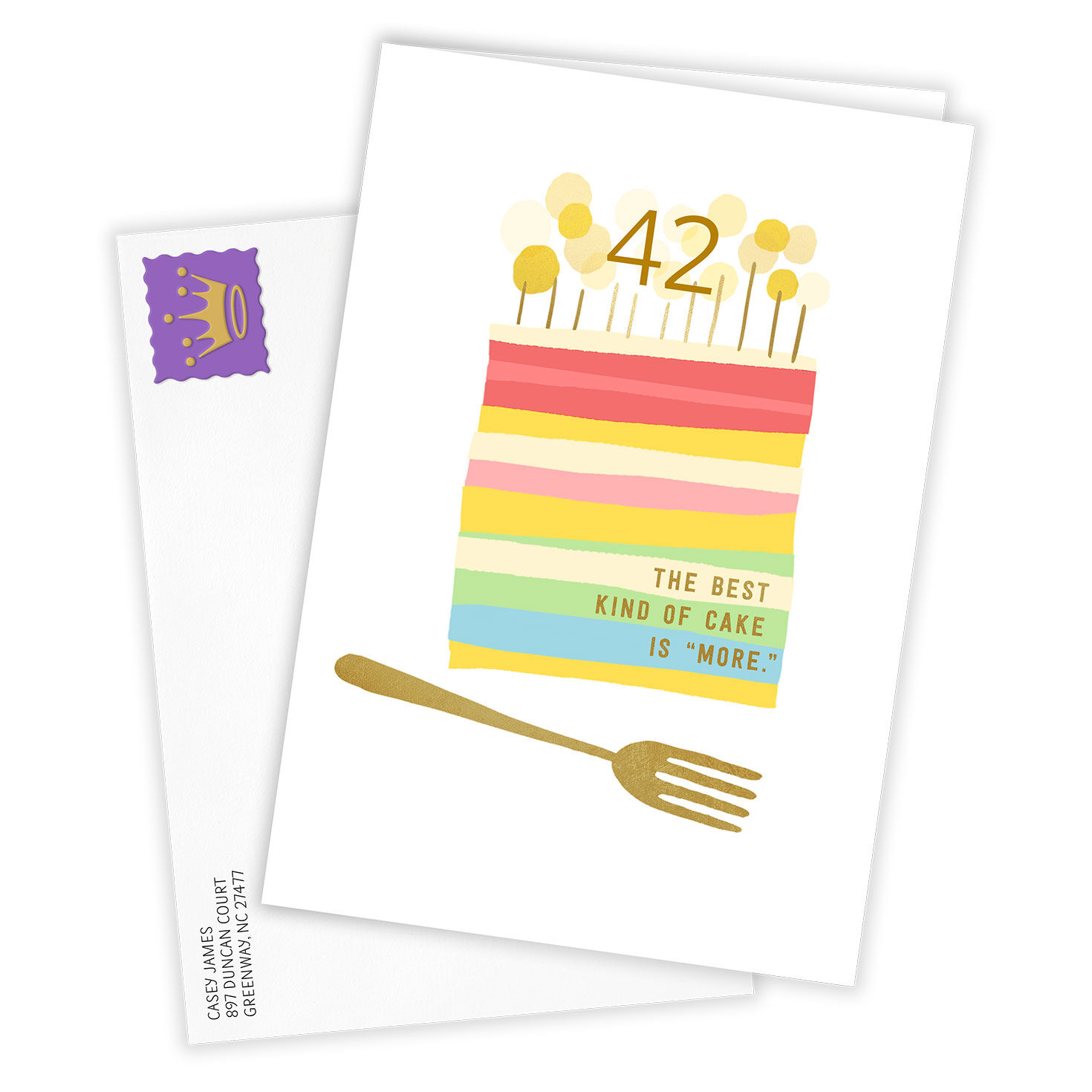 Personalized Custom Number Cake Birthday Card  image number 2