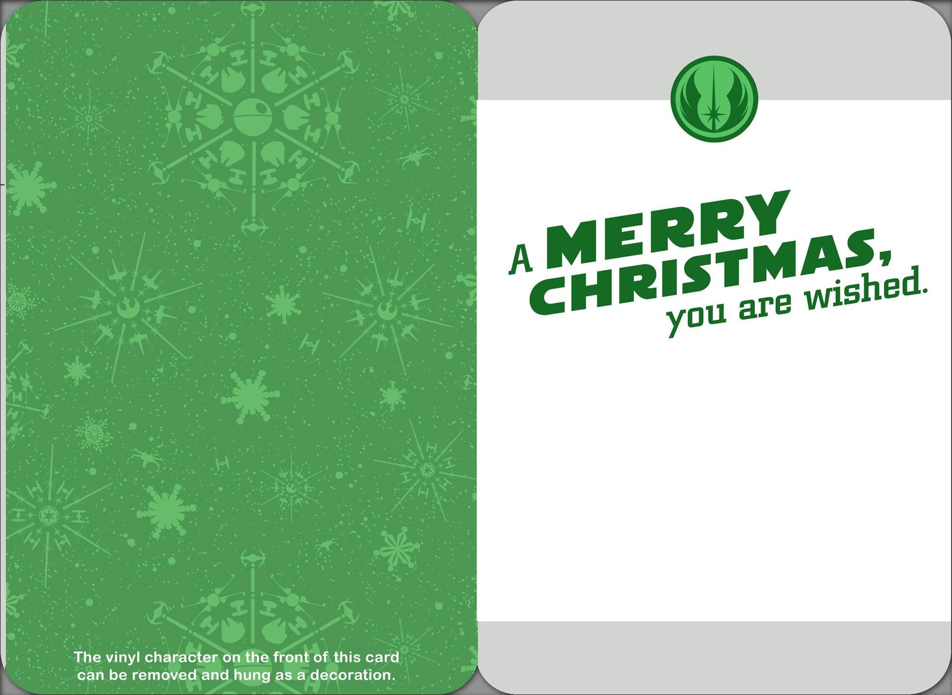 Yoda™ Nice List Christmas Card With Ornament