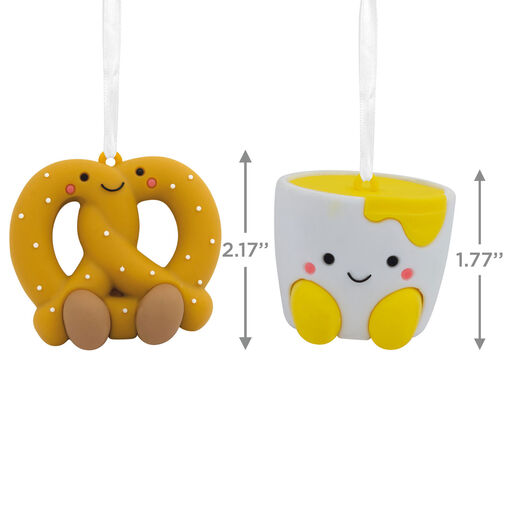 Better Together Pretzel and Cheese Dip Magnetic Hallmark Ornaments, Set of 2, 