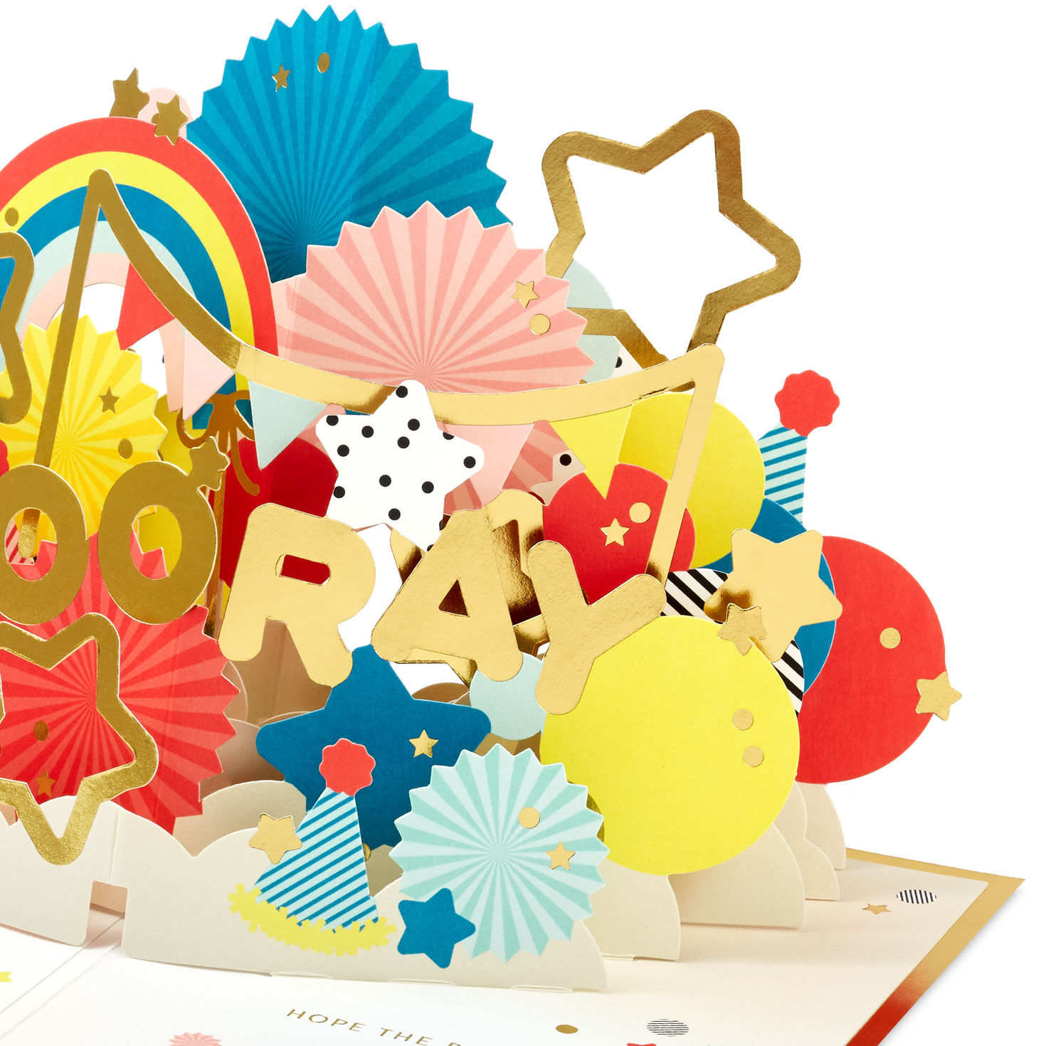 Hooray Party Banner 3D Pop-Up Birthday Card Pop-up Card  Detail image number 5