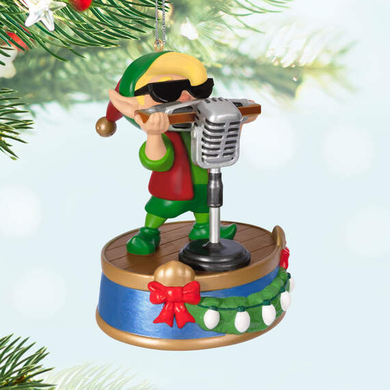 North Pole Tree Trimmers Band Collection Hank On Harmonica Musical Ornament With Light, , large image number 2