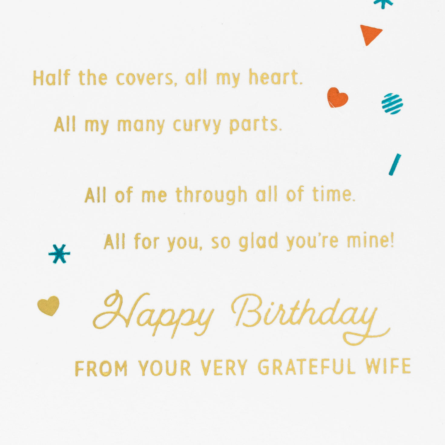 Upscale Confetti Birthday Card for Husband Sentiment image number 2