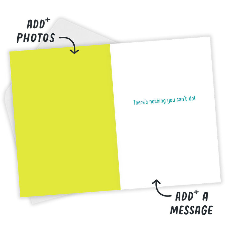 Inside Out Emotions Personalized Encouragement Card Open Card with Envelope indicating personalization image number 3