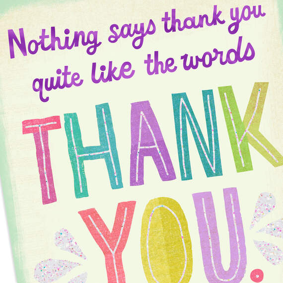 Colorful Letters Simply Said Thank-You Card, , large image number 4