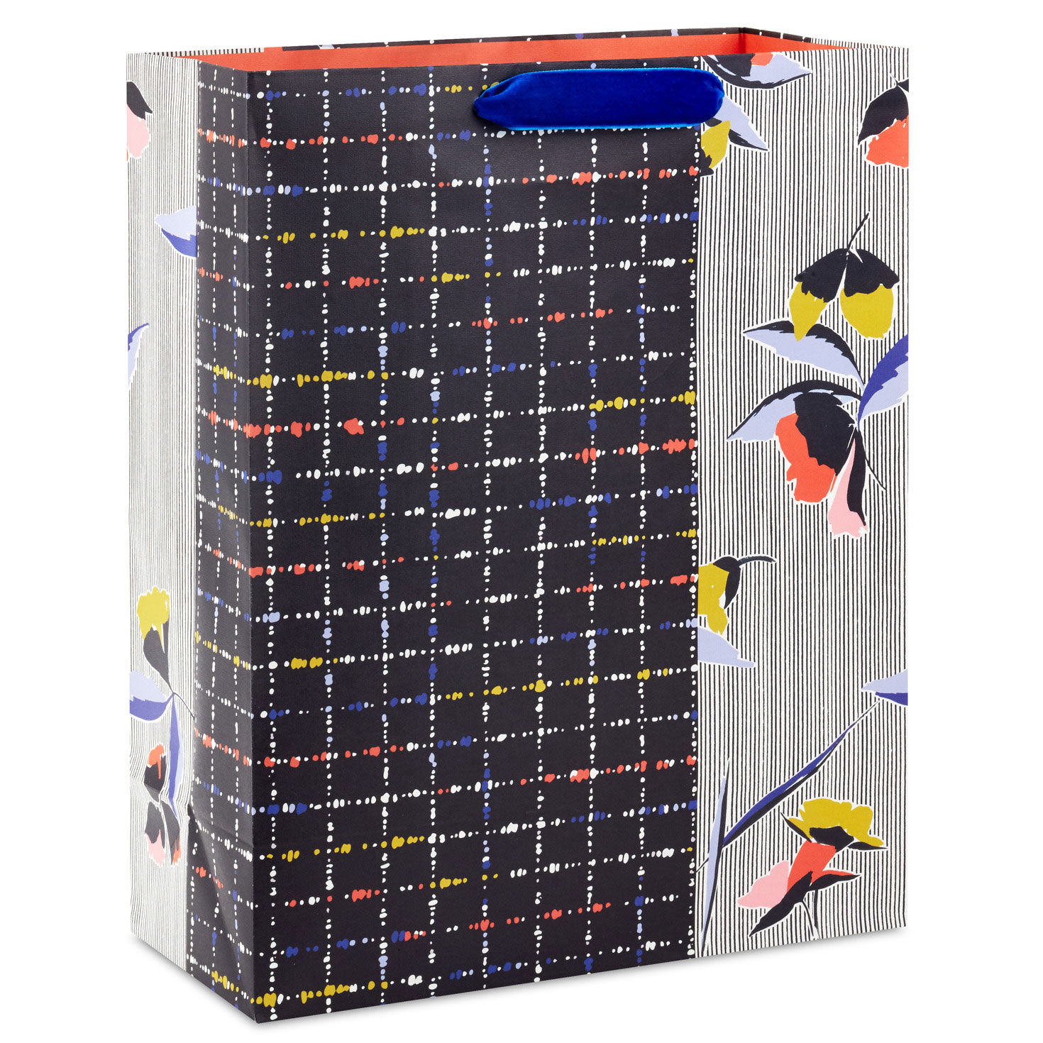 15.5" Vintage Black Patterns Extra-Large Gift Bag