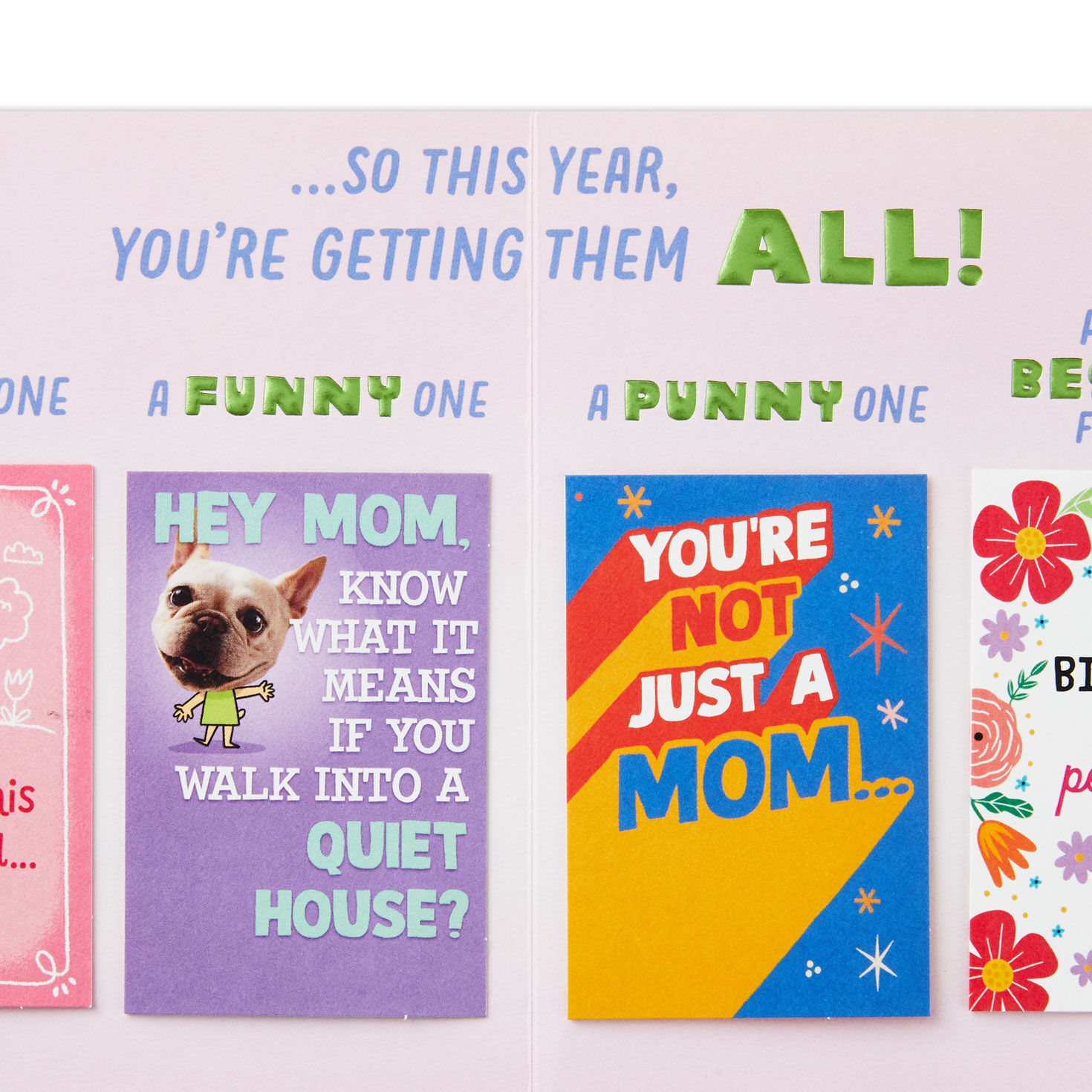 Four Mini Cards In One Birthday Card Card Front image number 2