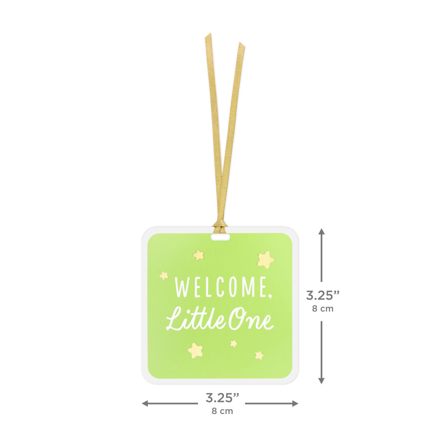 Welcome Little One Gift Tag for Baby With Ribbon measurement image number 3
