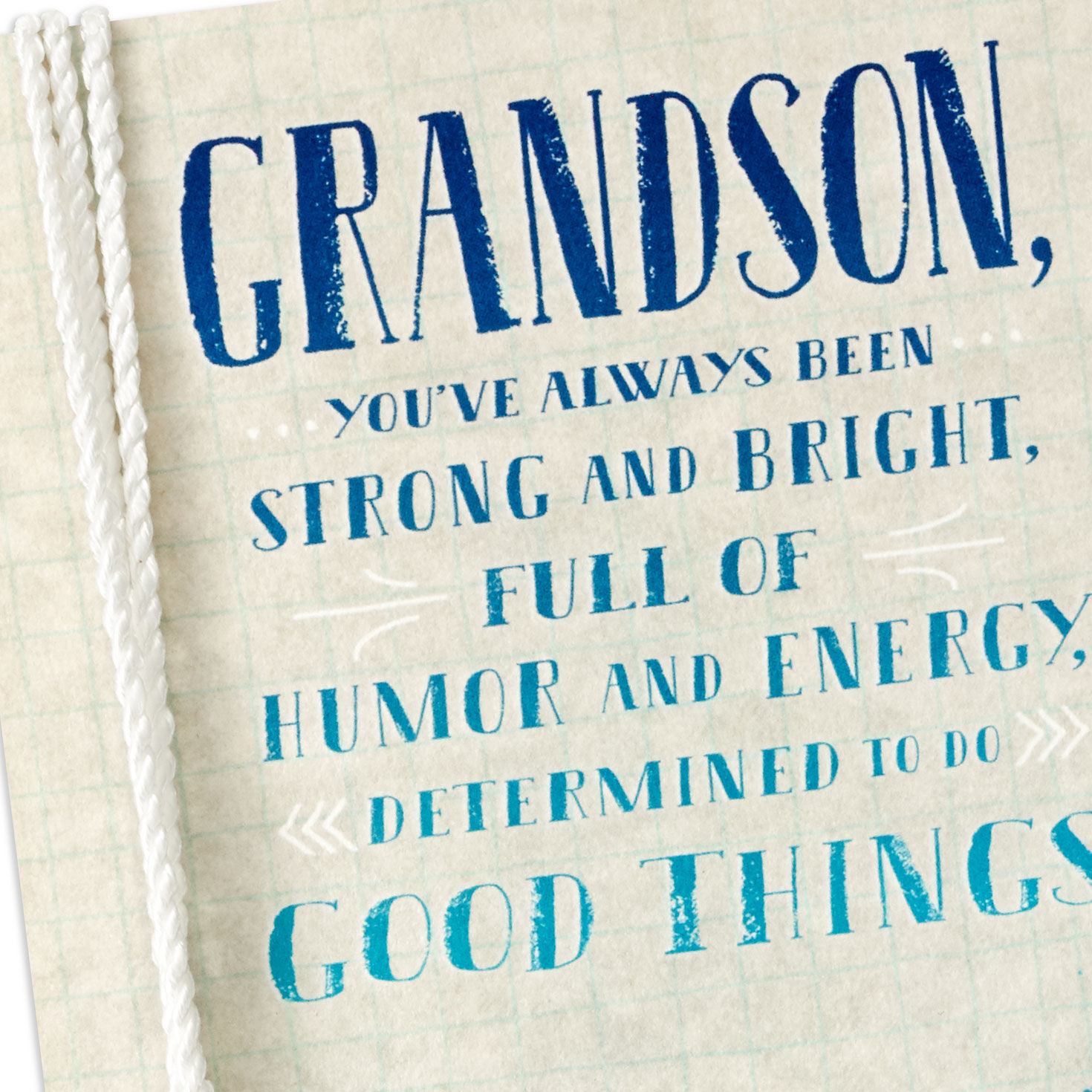 Ocean Waves on Ivory Birthday Card for Grandson Card Front Detail image number 4