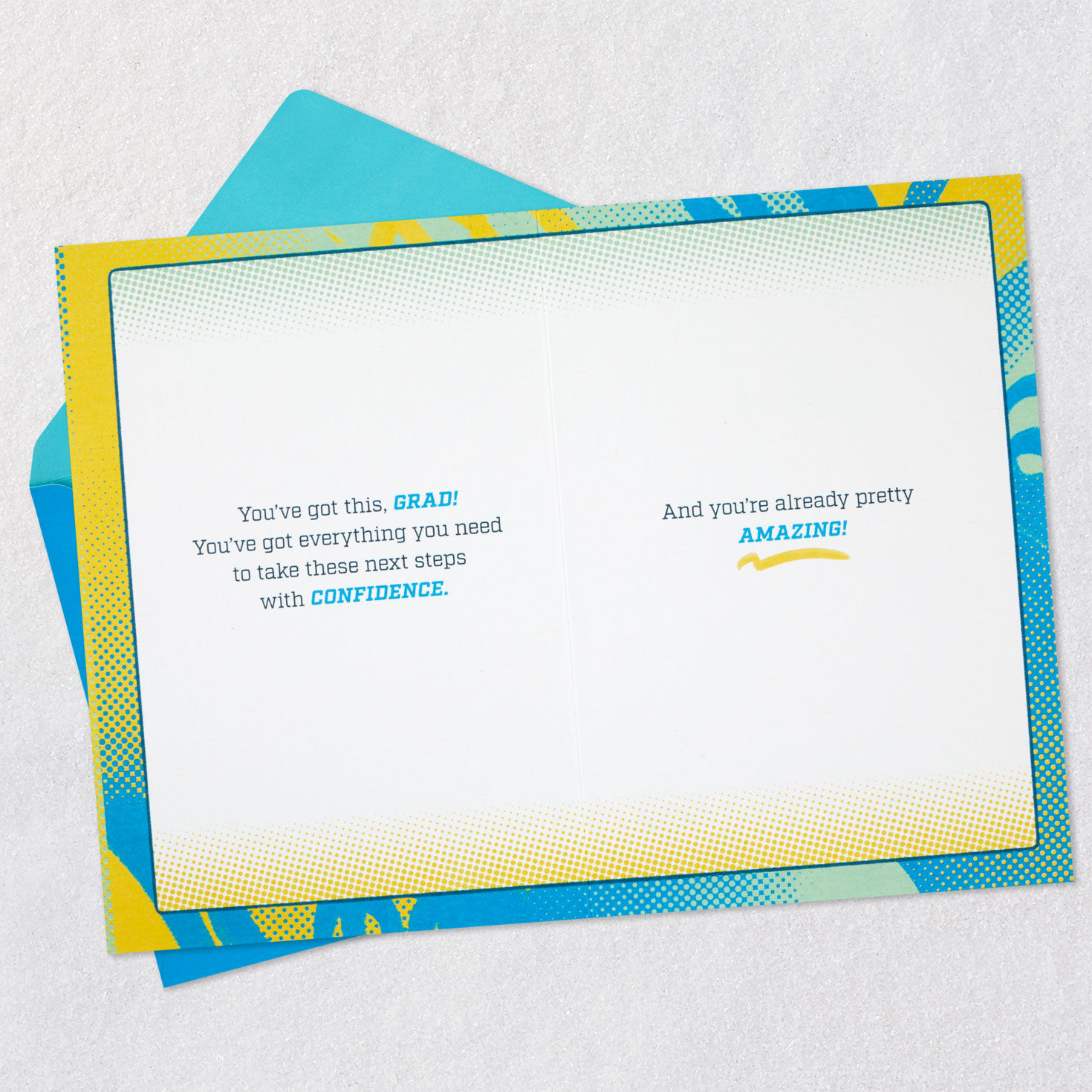 Man in Grad Robe Graduation Card for Guy Open card with envelope image number 4