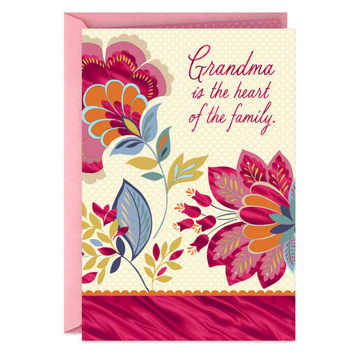You're the Heart of the Family Mother's Day Card for Grandma, 