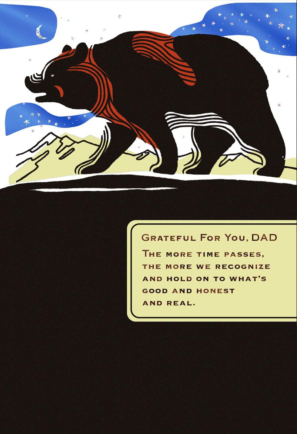 Illustrated Bear Father's Day Card