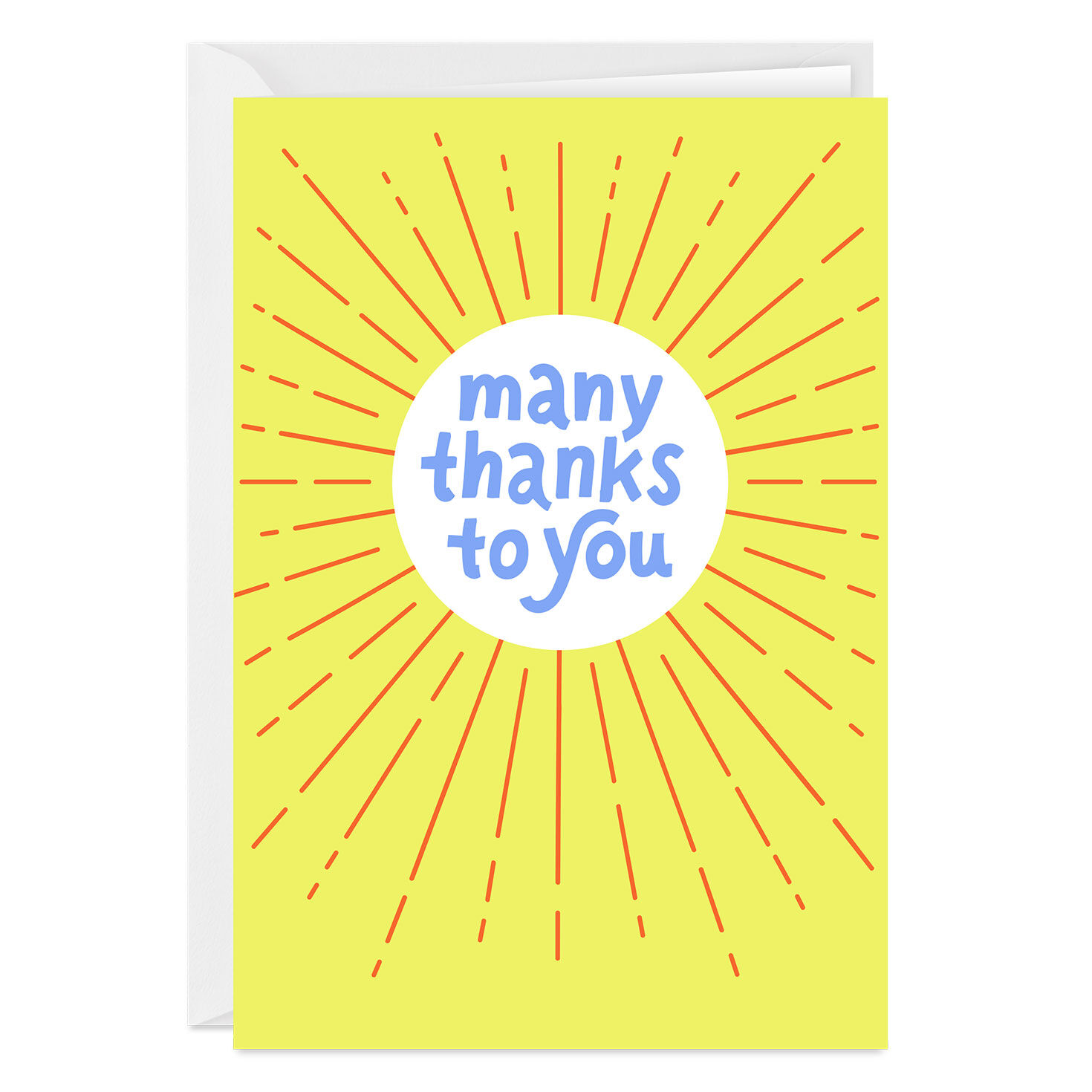 Many Thanks to You Starburst Custom Thank You Card