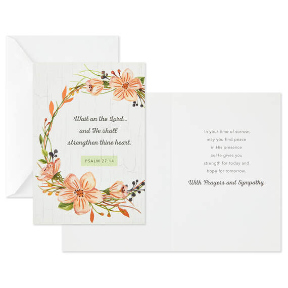Rustic Floral Assorted Religious Sympathy Cards, Pack of 12, , large image number 5