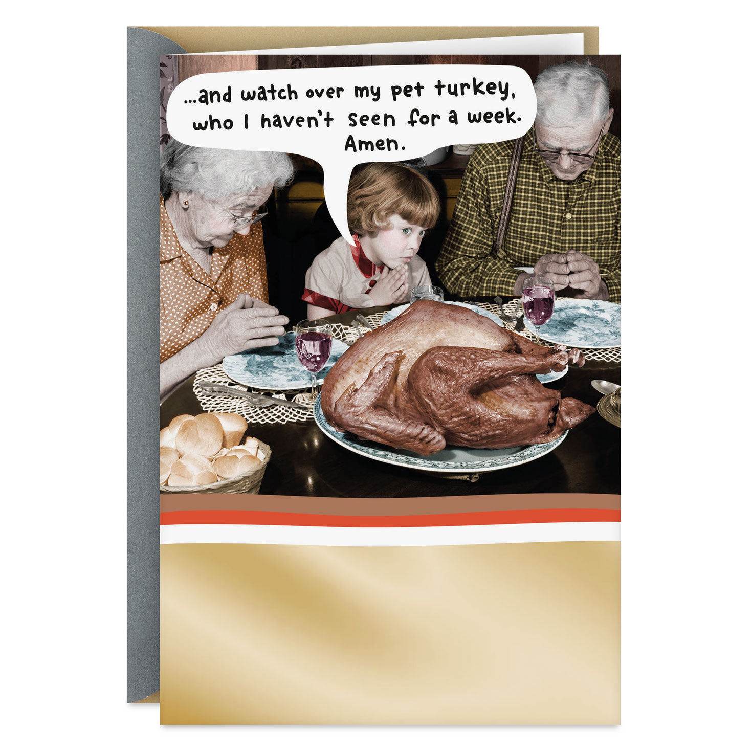 Pet Turkey Funny Thanksgiving Card