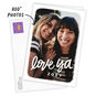 Personalized White Outline Love Photo Card  image number 2