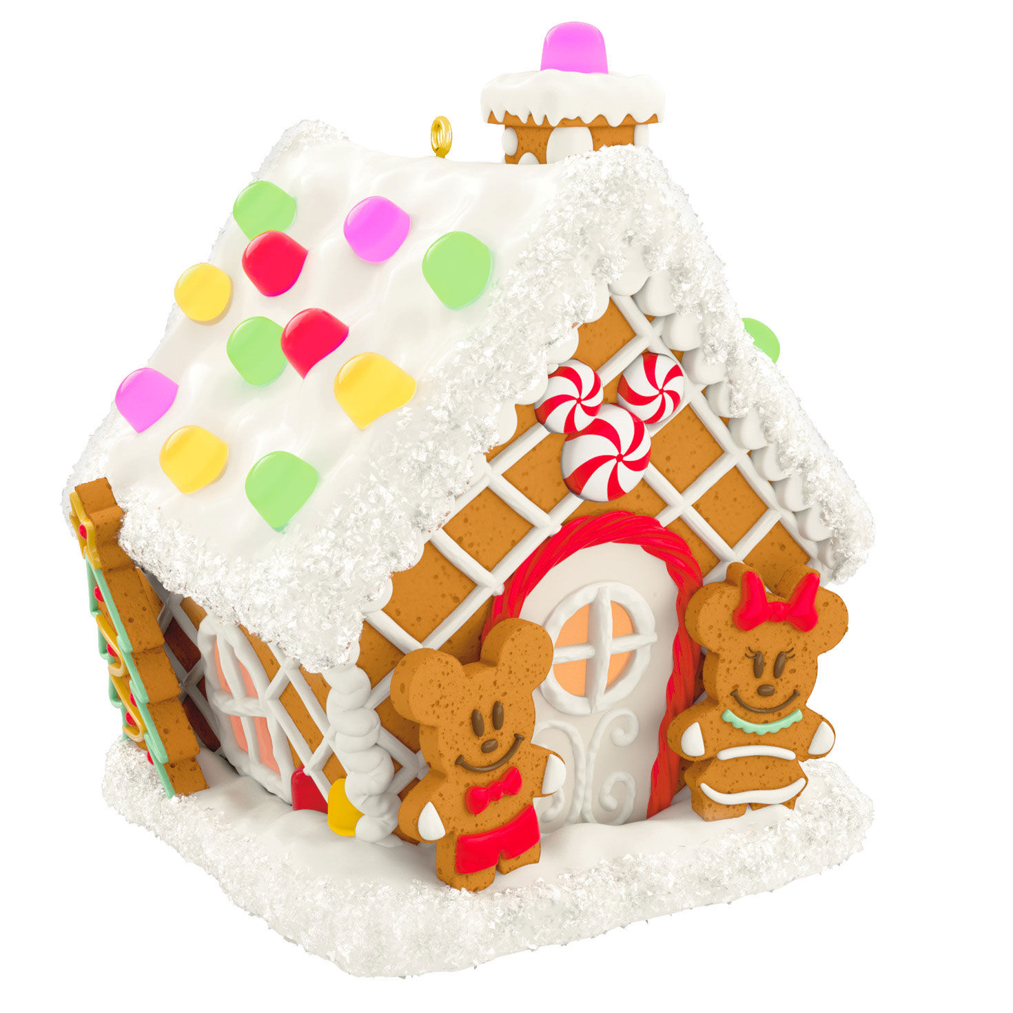 Disney Mickey and Friends Jolly Gingerbread House Musical Ornament With Light