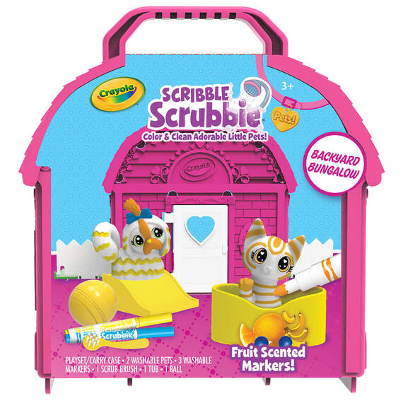 Crayola Scribble Scrubbie Pets Backyard Bungalow Coloring Set, , large image number 1