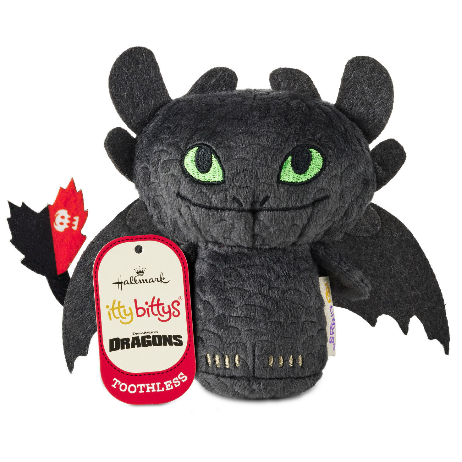 Toothless Night Fury Plush itty bittys Front with tag image number 2