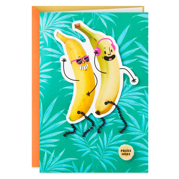 Go Bananas Funny Musical Birthday Card With Motion, , large image number 1