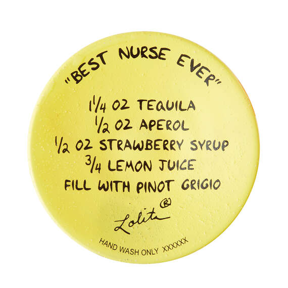 Lolita Best Nurse Ever Handpainted Wine Glass, 15 oz., , large image number 4
