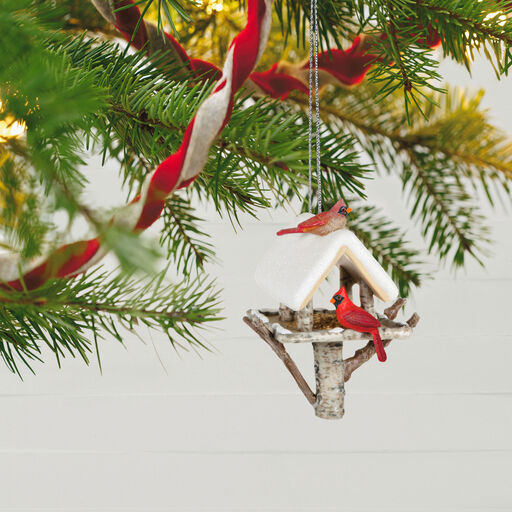 Marjolein's Garden Winter Cardinals Ornament, 