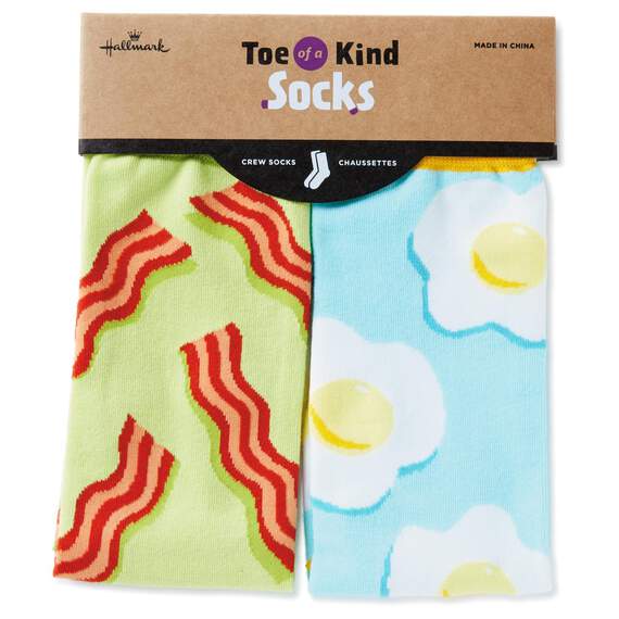Bacon and Eggs Toe of a Kind Socks, , large image number 2
