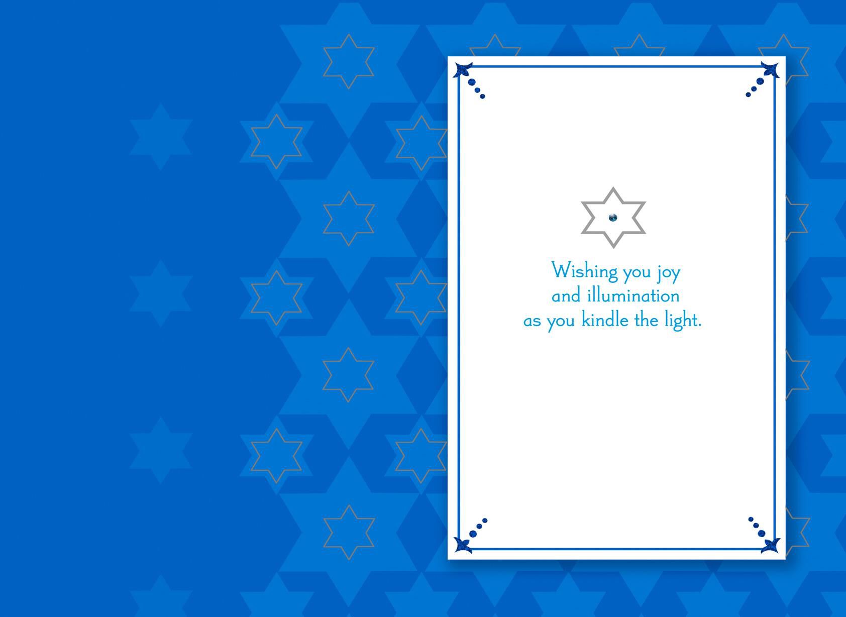 Shades of Blue Star of David Hanukkah Card