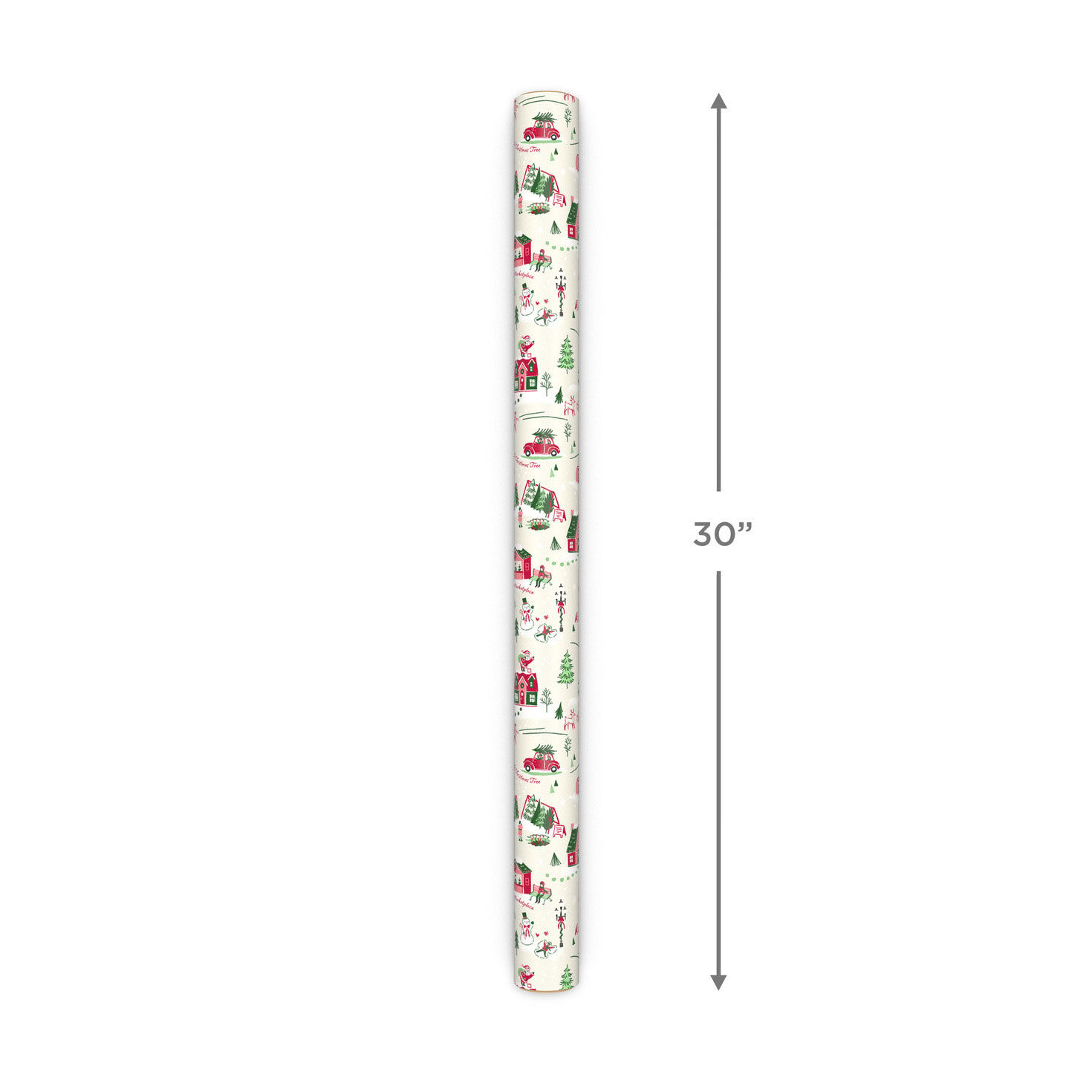 Holiday Toile/Red and White Stripes Reversible Wrap Measurement image number 4