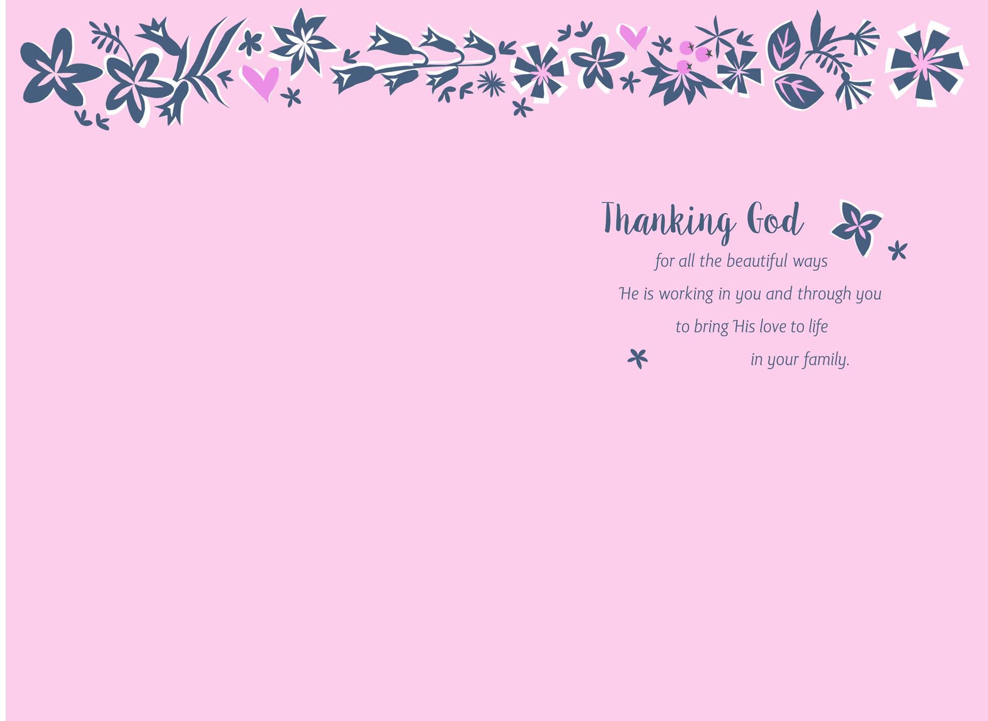 God Chose You for Our Family Religious Mother's Day Card