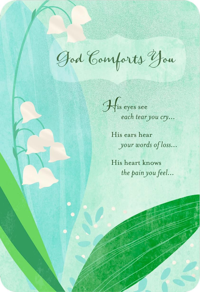 God Comforts You Religious Sympathy Card