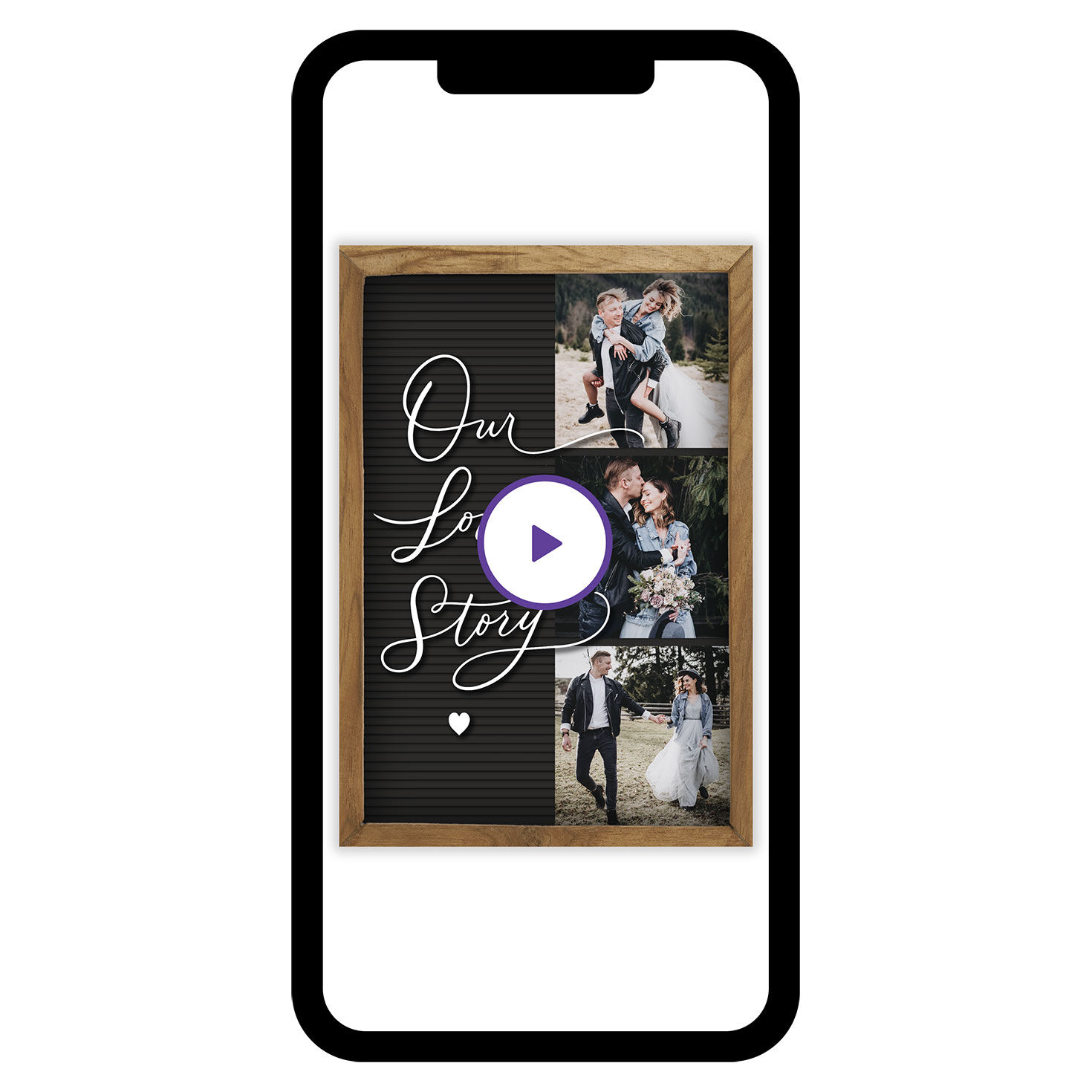 Our Love Story Letter Board eCard